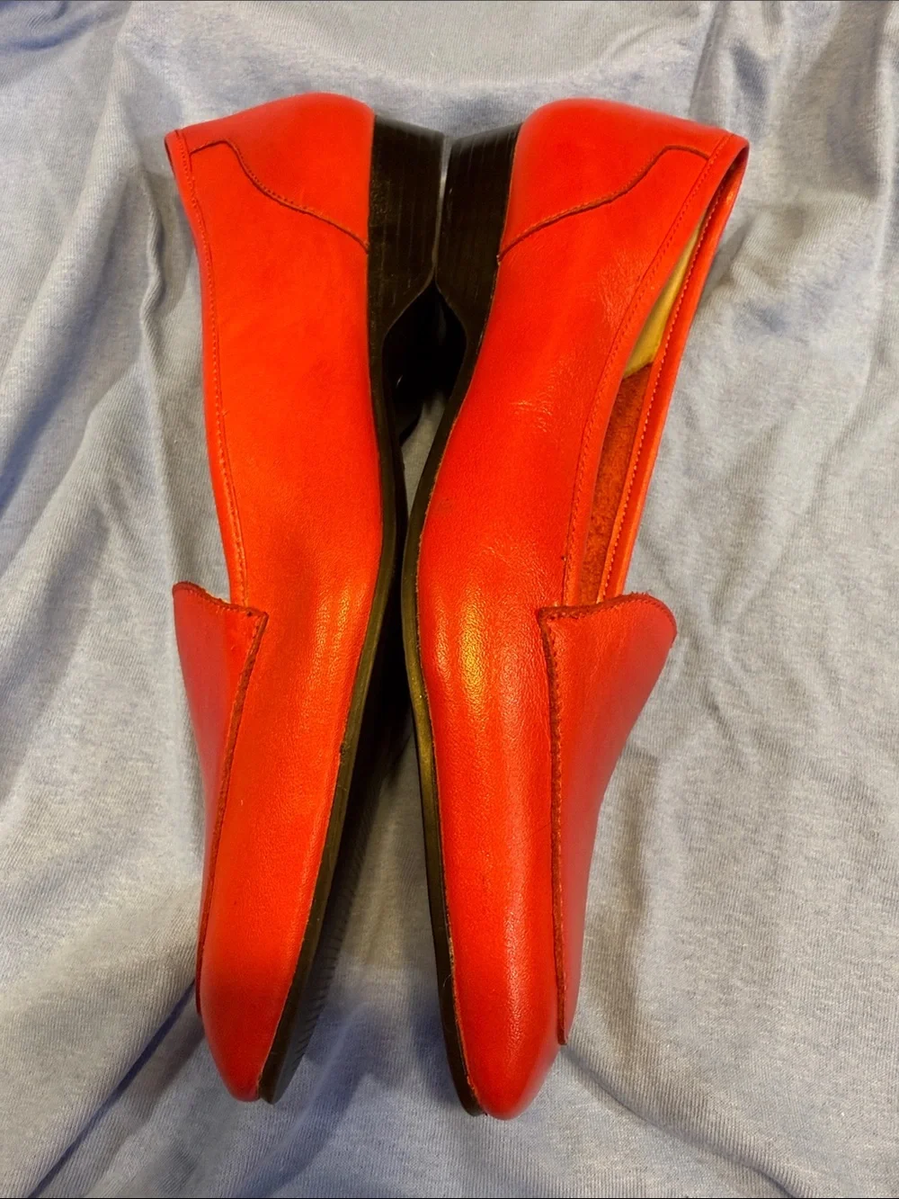 J.G. Hook Red Leather Women's Loafers